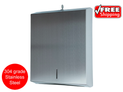 STAINLESS STEEL MULTIFOLD PAPER TOWEL DISPENSER INTERLEAVE