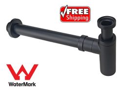 BOTTLE TRAP MATTE BLACK WASTE HAND BASIN P TRAP AS1428.1