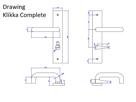RH KLIKKA COMPLETE DISABLED PASSAGE SET INDICATOR BOLT COMBO MORTICE AS1428.1 - Image 6