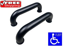 MATTE BLACK DISABLED SLIDING DOOR HANDLE SET AS1428.1