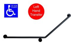 40 DEGREE GRAB BAR MATTE BLACK LH TRANSFER AS1428.1