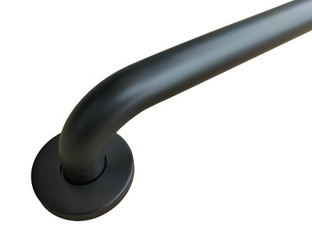 90° GRAB BAR RH TRANSFER MATTE BLACK AS1428.1 - Image 4