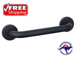 MATTE BLACK SAFETY RAIL GRAB BAR 300MM