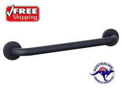 MATTE BLACK SAFETY RAIL GRAB BAR 450MM