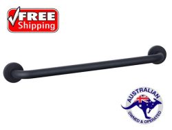 MATTE BLACK SAFETY RAIL GRAB BAR 750MM