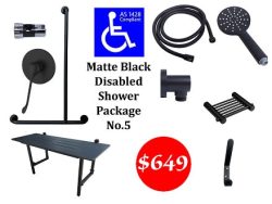 DISABLED SHOWER PACKAGE NO. 5 MATTE BLACK BUNDLE