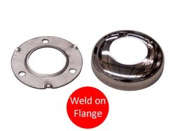 HANDRAIL WELD ON FLANGE WITH BASE PLATE 316 STAINLESS 2"