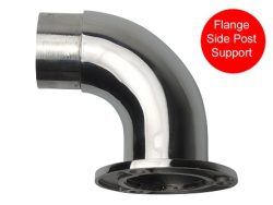 HANDRAIL ROUND FLANGE SIDE POST SUPPORT 316 STAINLESS 2"