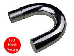 HANDRAIL 180° HOOK RETURN 316 STAINLESS 2"