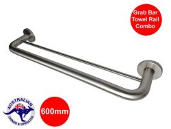 TOWEL RAIL GRAB BAR COMBO 600mm
