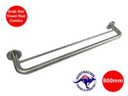 TOWEL RAIL GRAB BAR COMBO 800MM