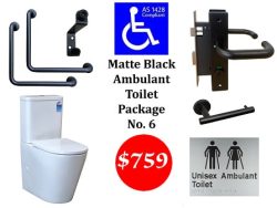 AMBULANT TOILET PACKAGE No. 6 MATTE BLACK BUNDLE