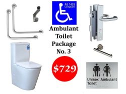 AMBULANT TOILET PACKAGE NO. 3 STAINLESS STEEL BUNDLE