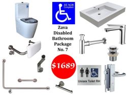 DISABLED TOILET PACKAGE NO. 7 ZAVA STAINLESS STEEL BUNDLE