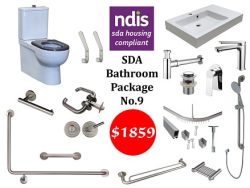 SDA NDIS DISABLED BATHROOM PACKAGE NO. 9 STAINLESS STEEL BUNDLE