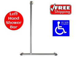 SHOWER GRAB BAR LEFT HAND AS1428.1