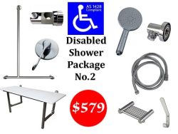DISABLED SHOWER PACKAGE NO. 2 STAINLESS STEEL BUNDLE