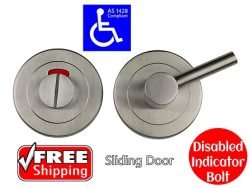 DISABLED INDICATOR BOLT EXTENDED LEVER SLIDING DOOR AS1428.1