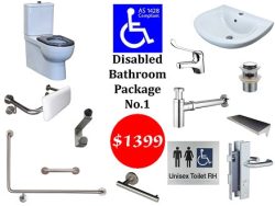 DISABLED TOILET PACKAGE NO. 1 STAINLESS STEEL BUNDLE