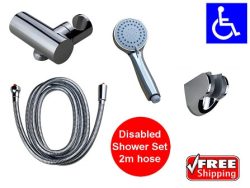 DISABLED SHOWER SET KIT 2M HOSE VARIABLE ELBOW DSS3