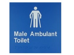 BRAILLE SIGN MALE AMBULANT TOILET