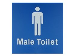 BRAILLE SIGN MALE TOILET