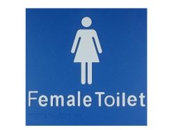 BRAILLE SIGN FEMALE TOILET