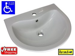 DISABLED HAND BASIN MUZARDI CARE 490 AS1428.1 COMPLIANT