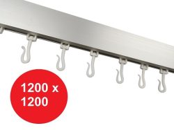 SHOWER TRACK COMMERCIAL SILVER 1200 X 1200 CORNER