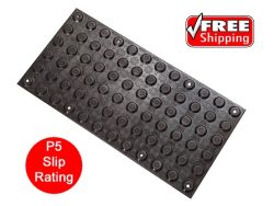 600 x 300 Tactile Ground Surface Indicator Blind Warning Black TGSI