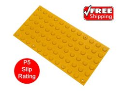 600 x 300 Tactile Ground Surface Indicator Yellow Warning Black TGSI