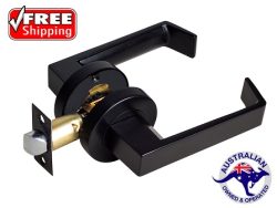 MATTE BLACK 65MM ROSE DISABLED PASSAGE SET SDA AS1428.1 COMPLIANT